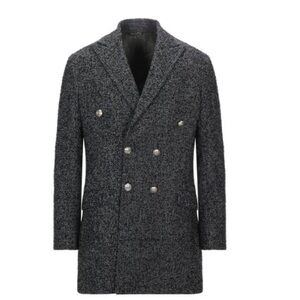 Adriano Langella full-length wool trench jacket brawn Size S Made in Itali